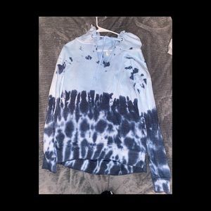 Light blue tie dye hoodie